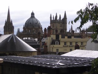Oxford seem from atop Wadham College