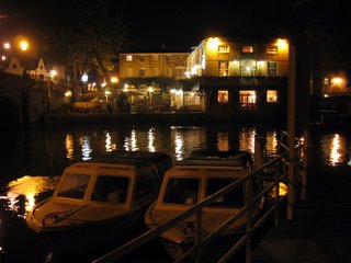 Boats on the Isis by night