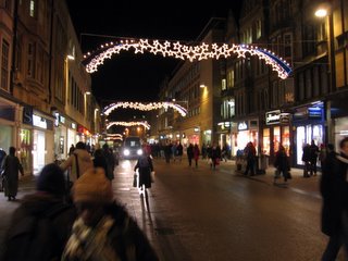 Cornmarket Street with festive lights