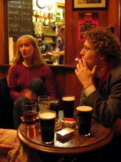 Kelly and Huston in the King's Arms
