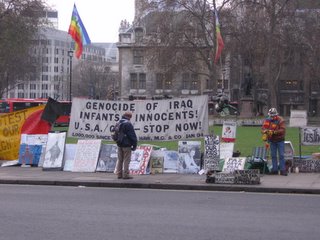 Protestors in Westminister