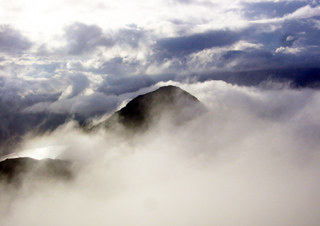 Scottish peak in cloud
