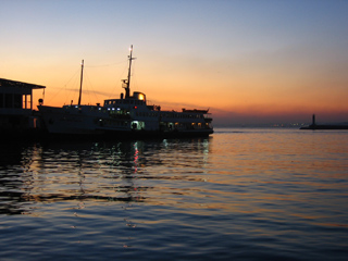 Sunset boat on the Bosphorus