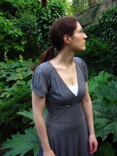 Antonia Mansel-Long in the Wadham Gardens