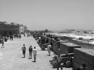 Sea wall with canons