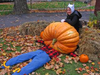 Meaghan Beattie and giant pumpkin