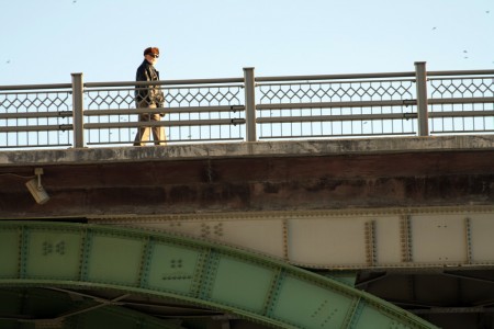 Man on bridge, Ottawa