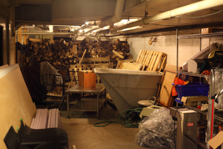 Wood in Hart House basement