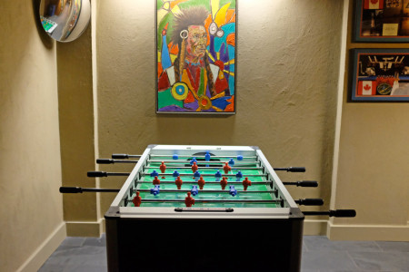 Foosball table at Massey College
