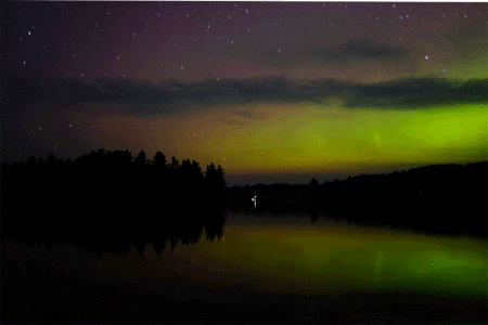 Aurora Borealis from Paugh Lake, Ontario 1/3